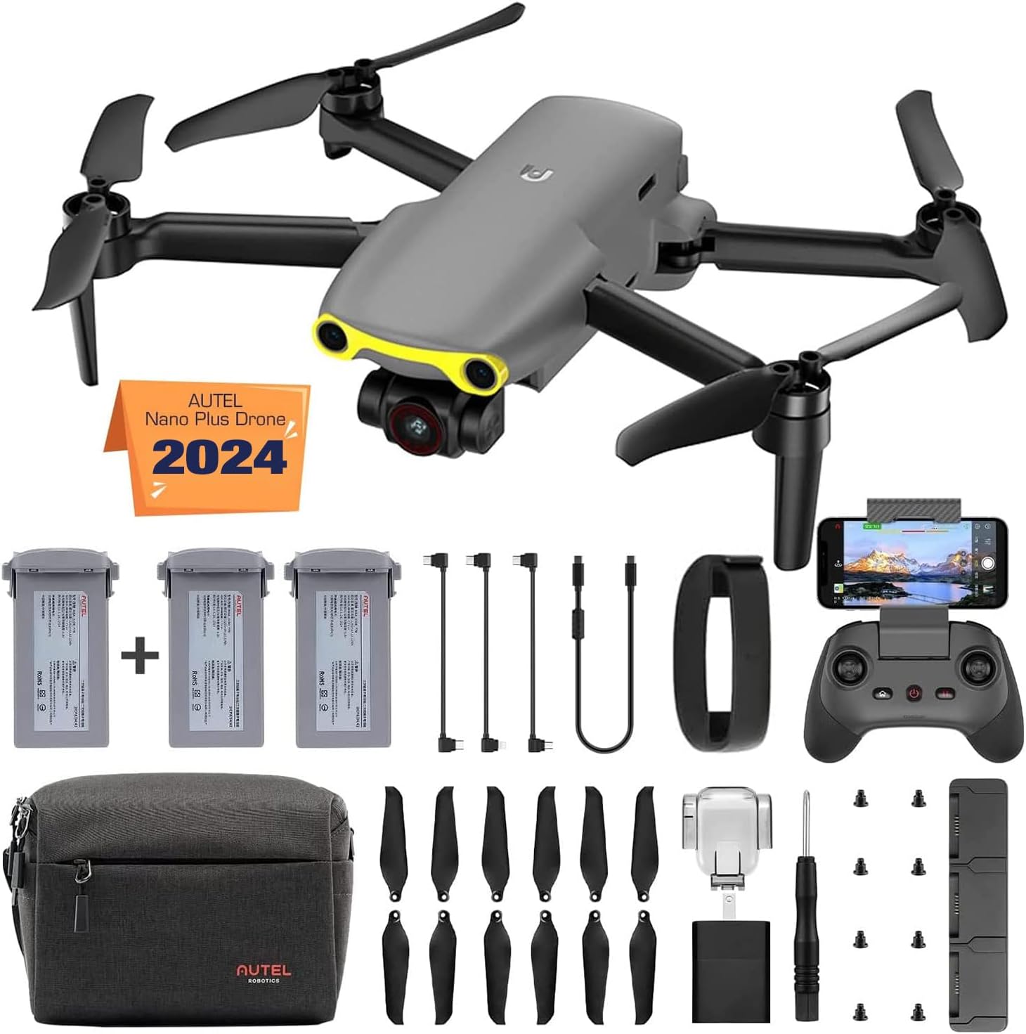 Autel Robotics EVO Nano+ Premium Bundle, 249g Mini Drone with 4K RYYB ...