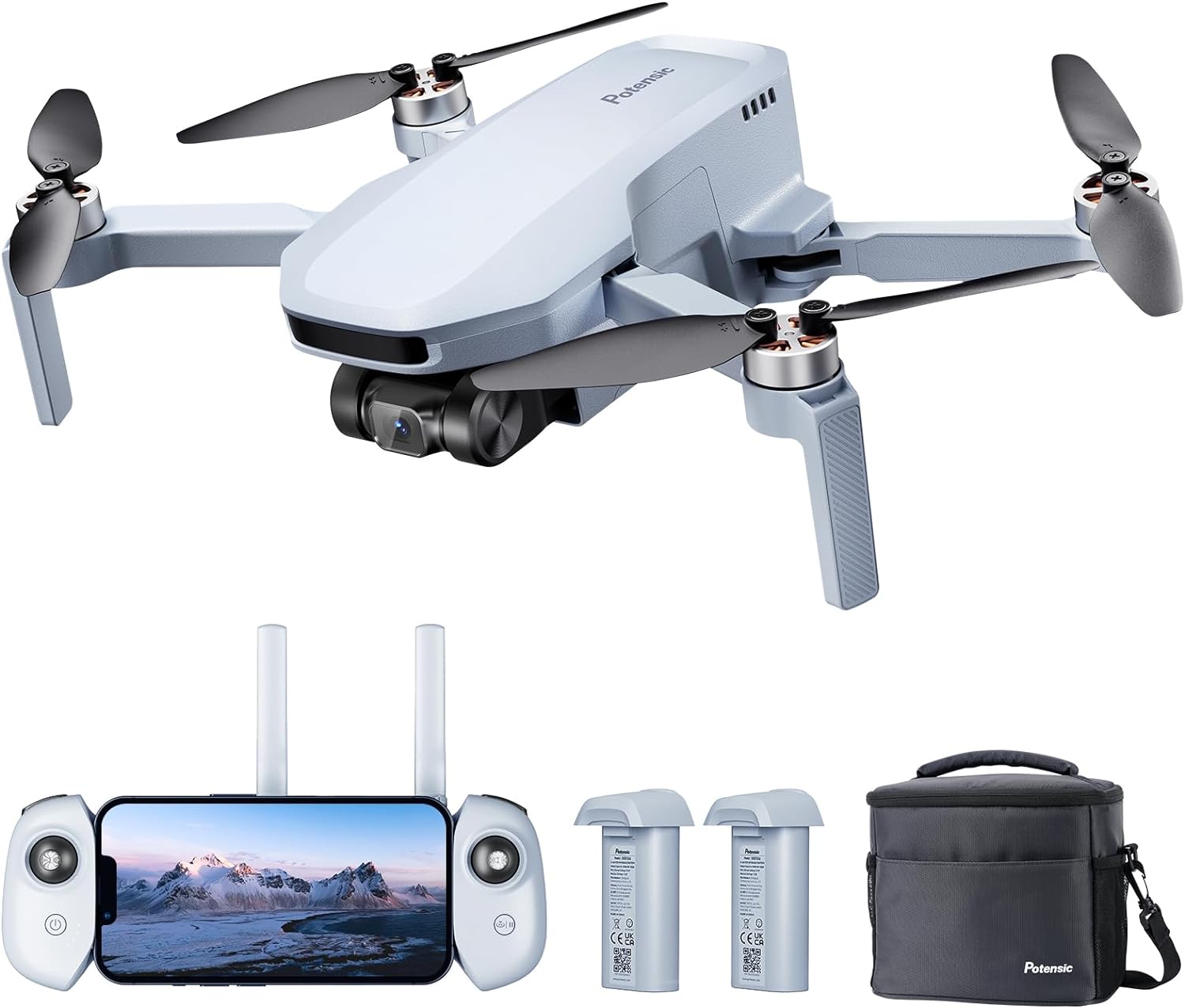 Potensic ATOM SE GPS Drone with 4K EIS Camera, Under 249g, 62 Mins Fli...