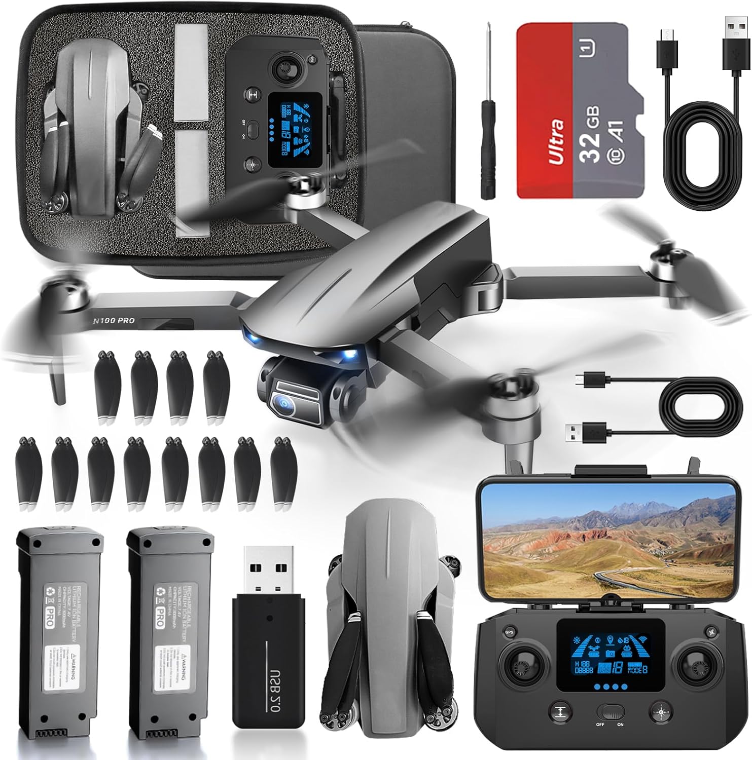 Drone with 4K Camera for Adults Beginner, Under 249g with 32G TF Card,...
