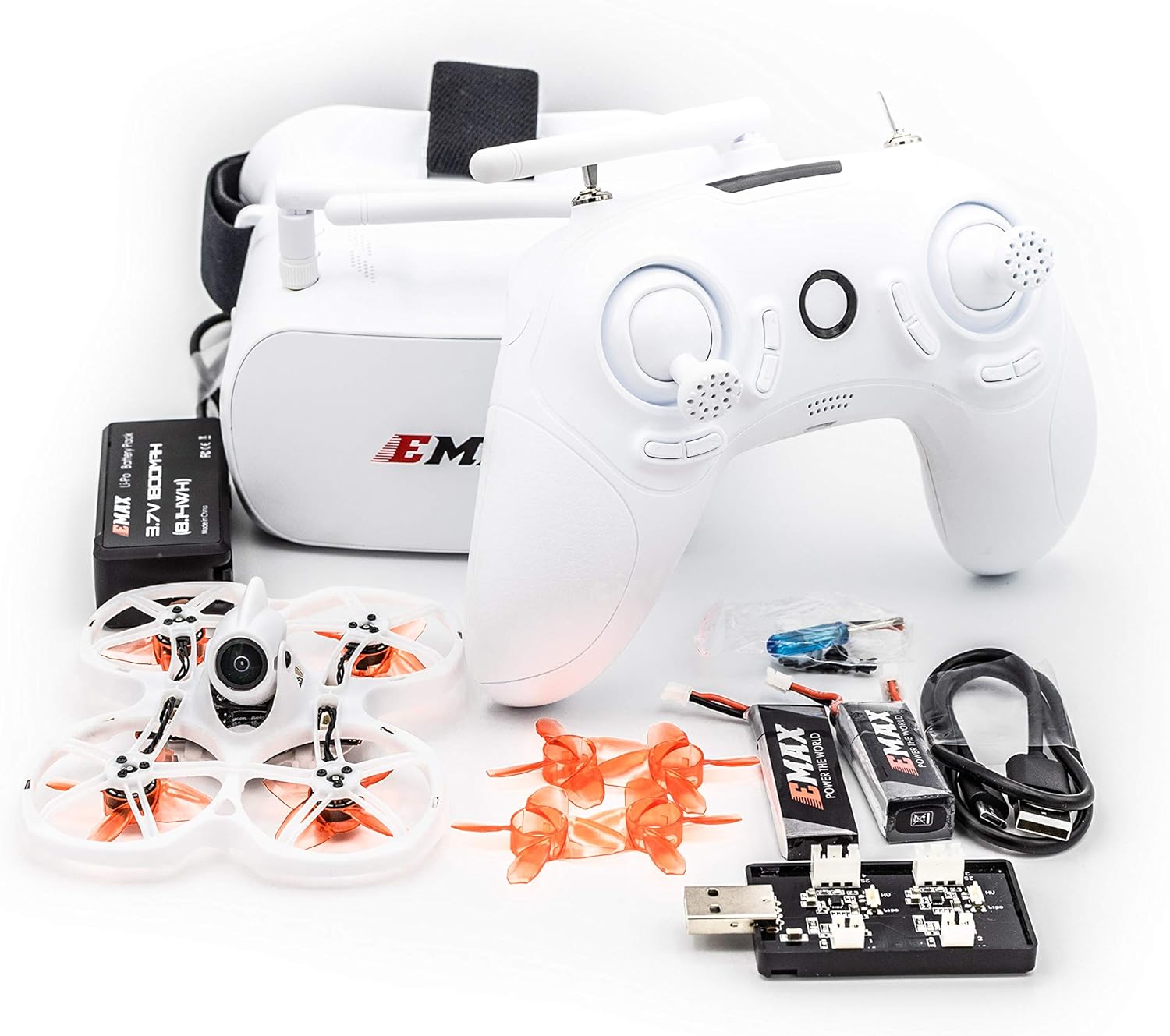 EMAX Tinyhawk 2 II RTF Kit FPV FRSKY Camera Racing Drone with Goggles ...