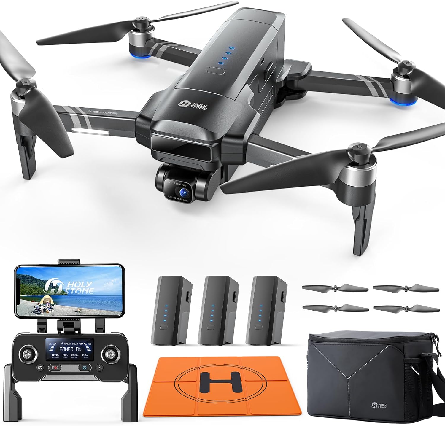 Holy Stone HS600 Drones with Camera for Adults 4K, FAA Remote ID Compl...