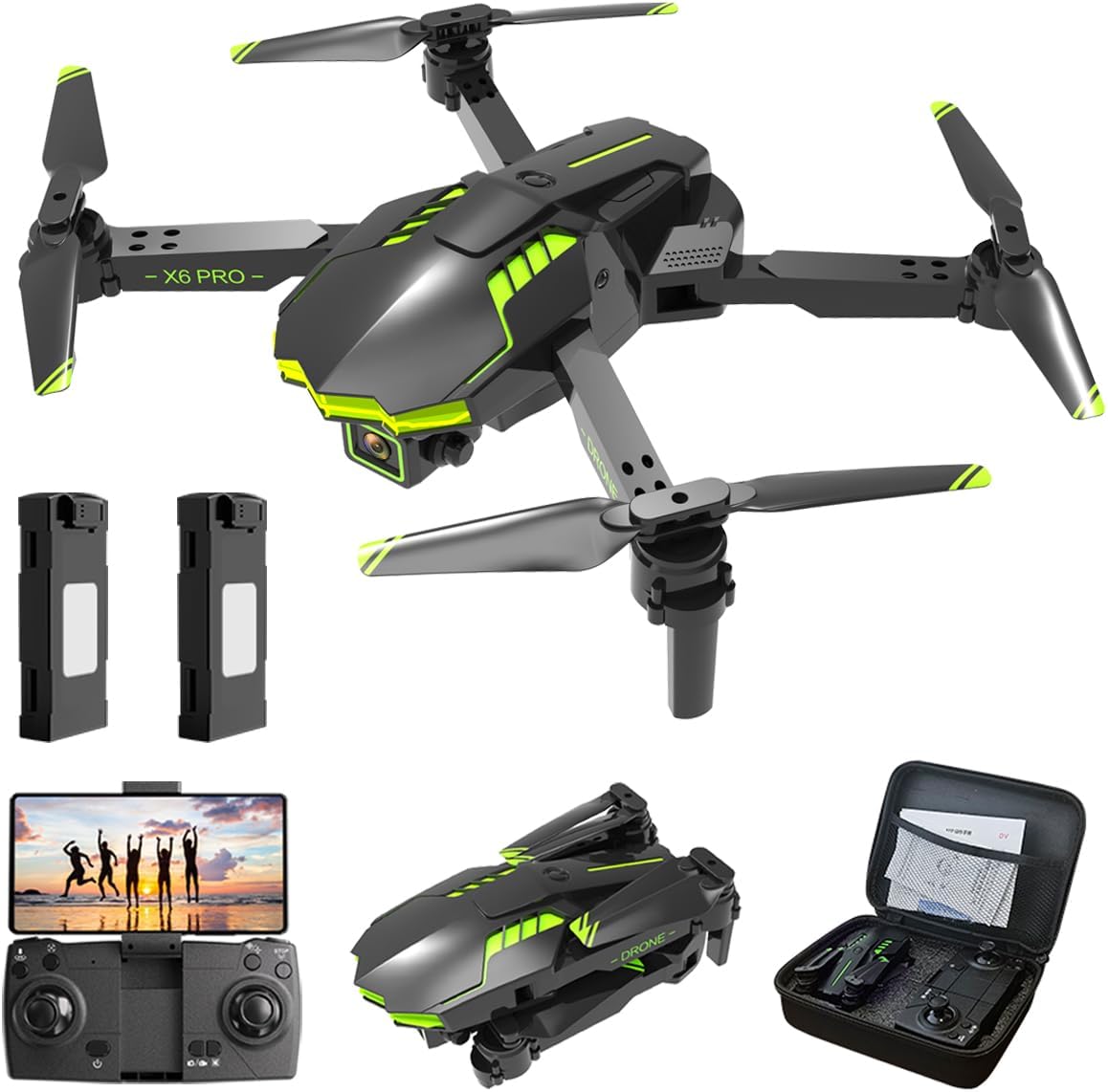 Drone with Camera 1080P HD for Kids Adults, Foldable Drone for Beginne...