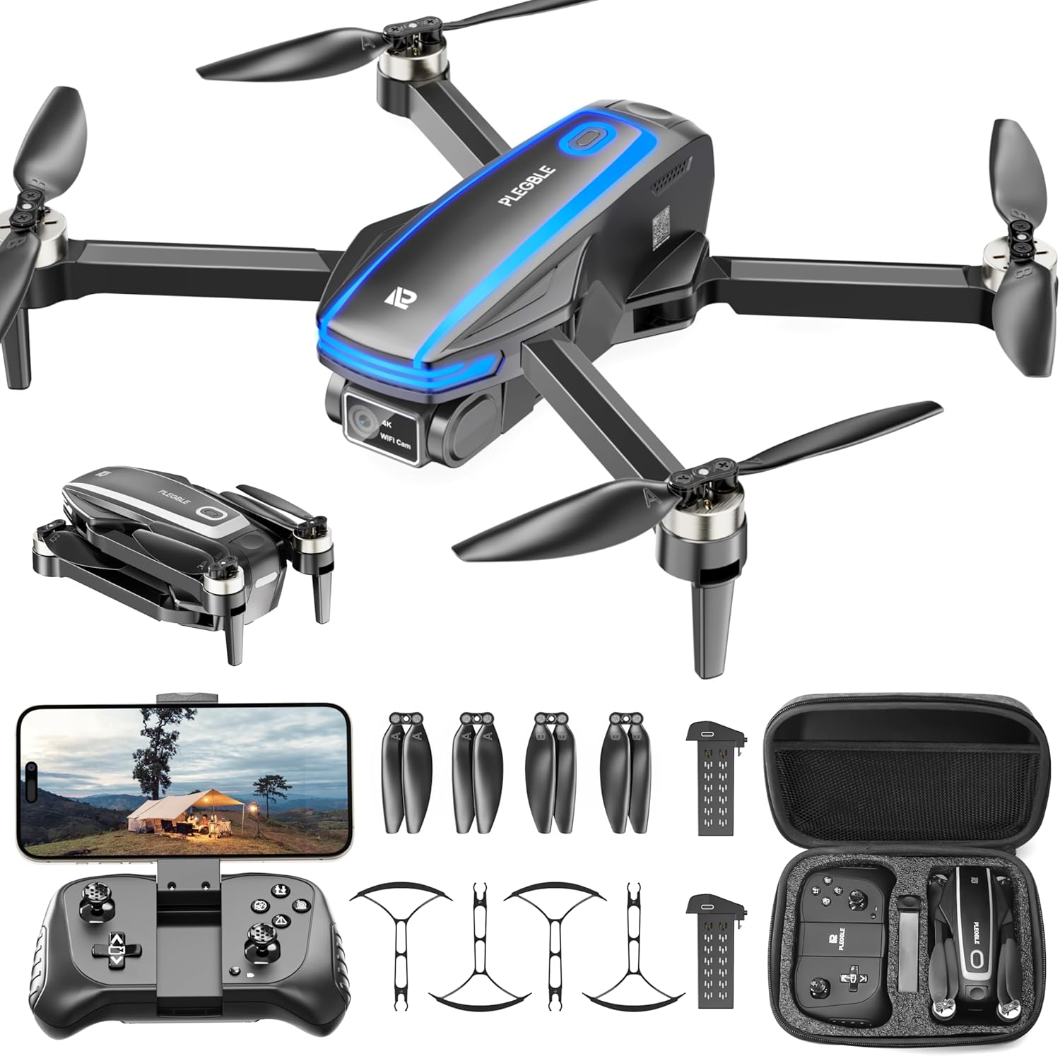 Drones with Camera for Adults 4K Brushless Motor Drone for Kids Beginn...